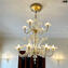 Venetian Chandelier 8 + 4  lights Cimiero crystal and gold - Rezzonico - Murano Glass